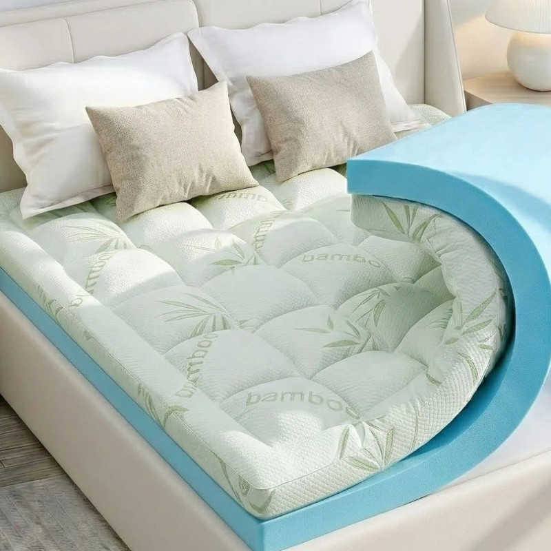 BDEUS Dual Layer 5 inch Memory Foam Mattress Topper